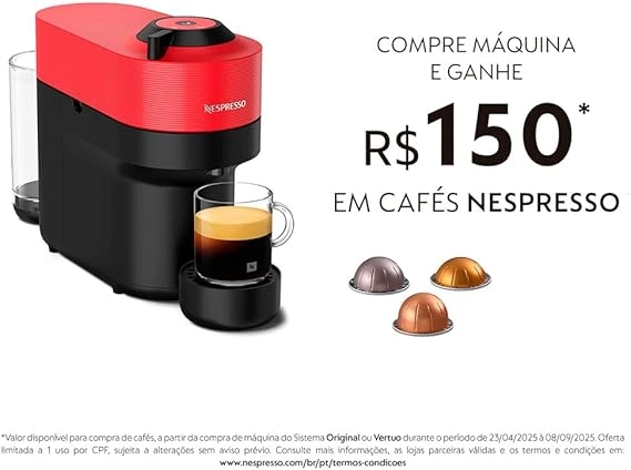 Nespresso Cafeteira Vertuo Pop Vermelho Pimenta110V