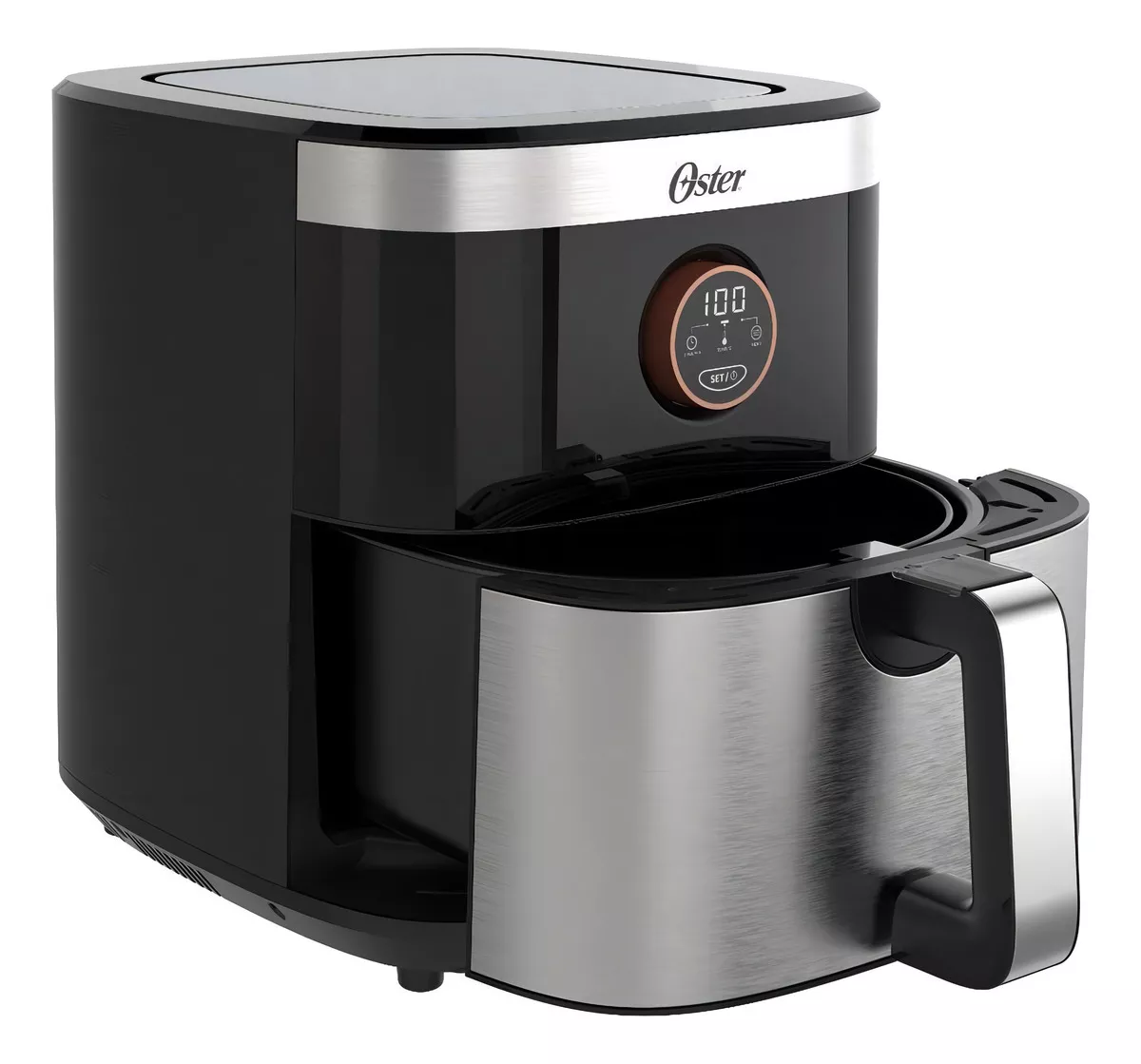 Fritadeira Air Fryer Sem Óleo Ofrt660 Preta/inox Oster 4,8l Cor Preto 110V