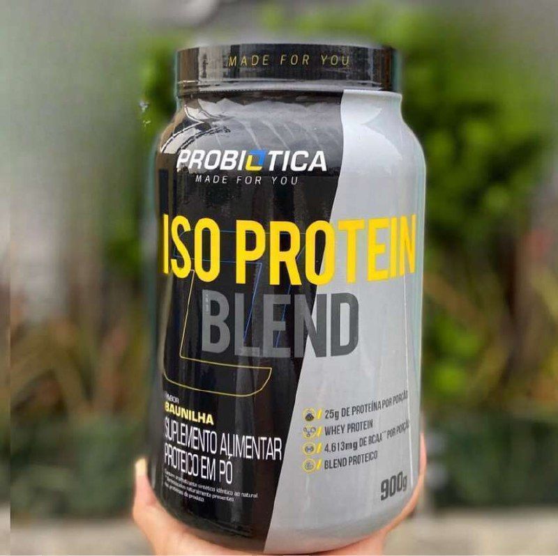 Iso Protein Blend Probiótica Sabor Morango Suplemento Academia