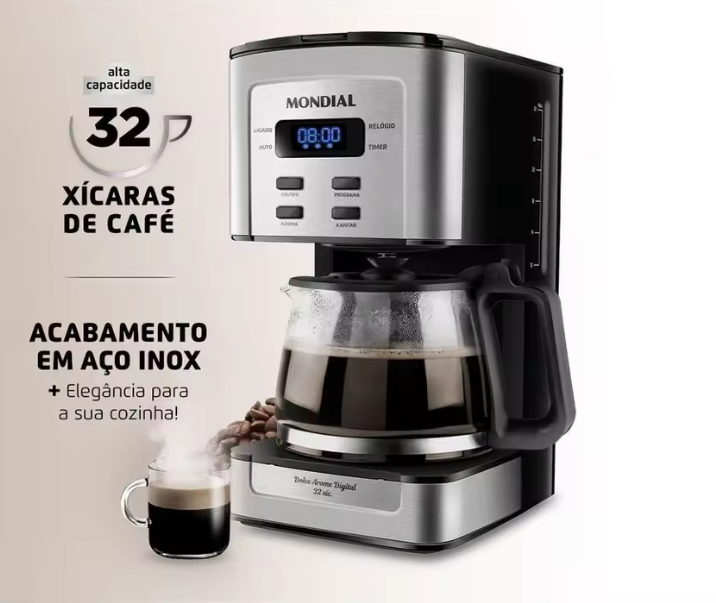 Cafeteira Elétrica Mondial Dolce Arome Digital - 110V