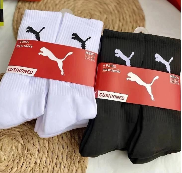 Kit 6 Pares Meias Puma Cano Médio Masculino Adulto Original