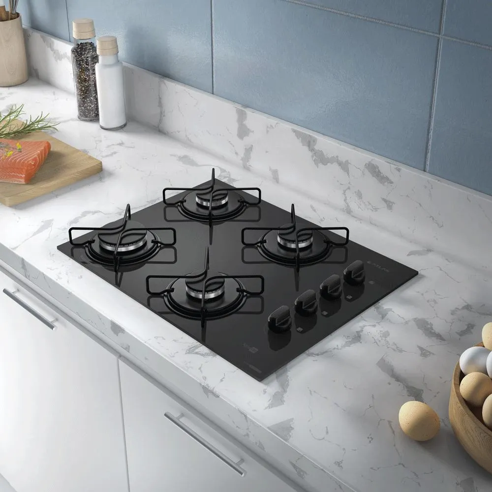 Cooktop 4 Bocas Atlas Preto Bivolt 