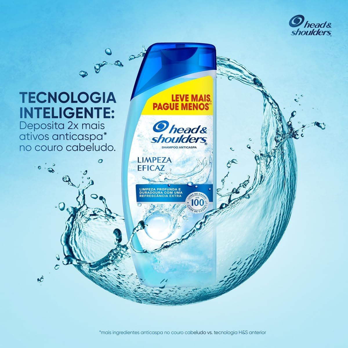 Shampoo Anticaspa Head & Shoulders Limpeza Eficaz 650 ml