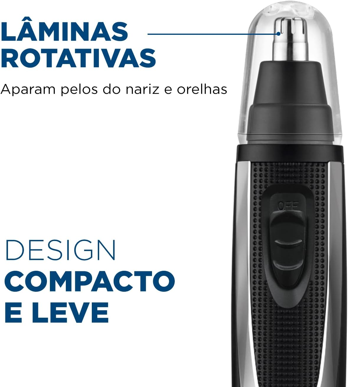 Aparador de Pelos Classic, Mondial, Preto/Prata, 0,8W, Bateria - TR-01