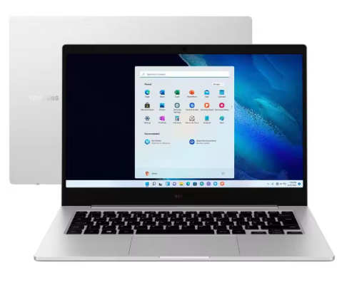 Notebook Samsung Galaxy Book Go Snapdragon 7c Kryo 468 Octa-core 4GB RAM 128GB 14" Full HD Windows 11 NP340XLA-K07BR