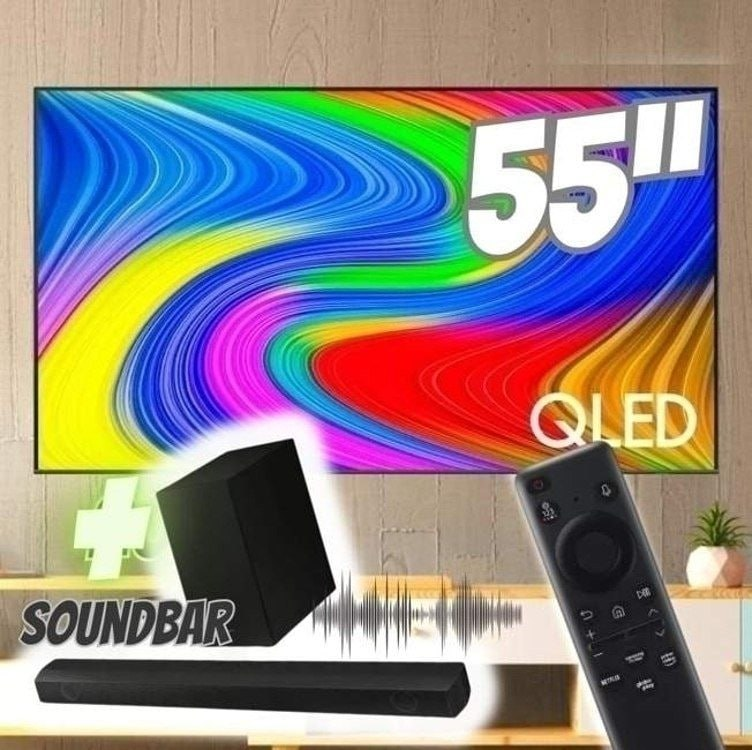 Smart TV 55" QLED 4K 55Q65D 2024 + Soundbar HW-B550/ZD - Samsung