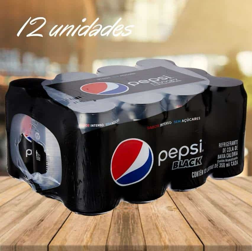 Refrigerante Pepsi Zero BLACK, Lata 350Ml Pack (12 Unidades)