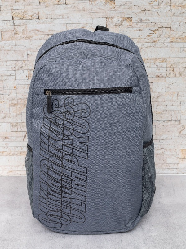 Mochila Masculina E Feminina Oiwb221808 Basic Olympikus Cor PITCH GRAY/PRETO Desenho do tecido Liso