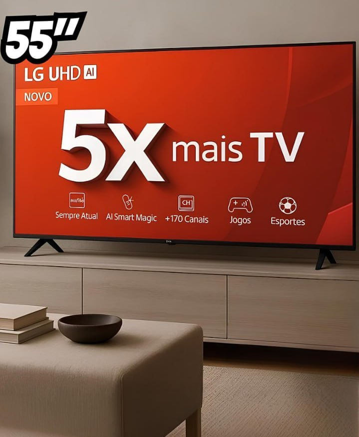 mart Tv 4k 55 LG Uhd 55ut8000 Processador 5 Ger7 Ai Alexa/chromecast Integrado Otimizador De Jogos Webos 24 Com Controle Remoto Padrão