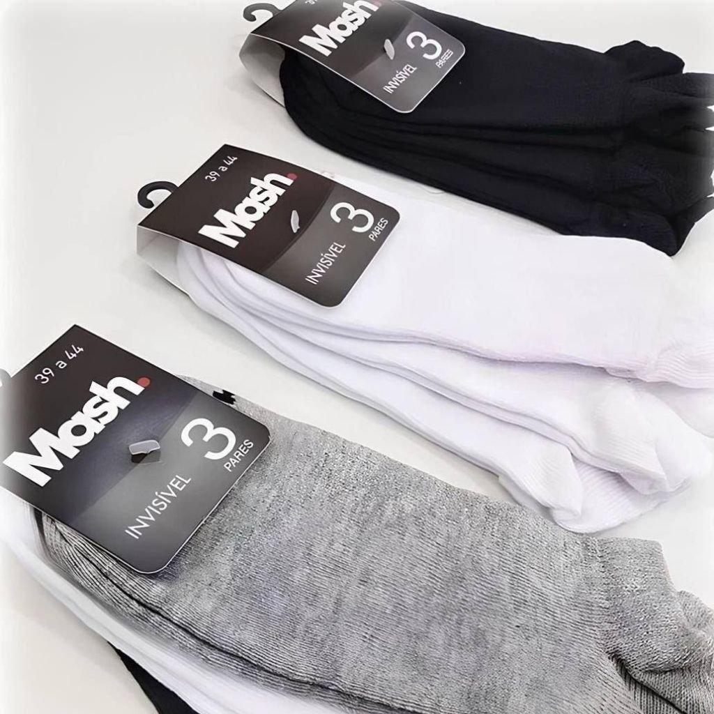 Kit 10 Pares Meias Invisível Esportiva Mash Algodão Original