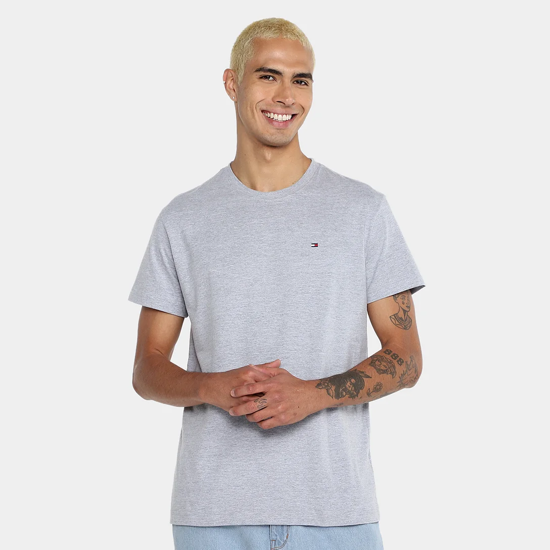Camiseta Tommy Hilfiger Essential Masculina - Cinza