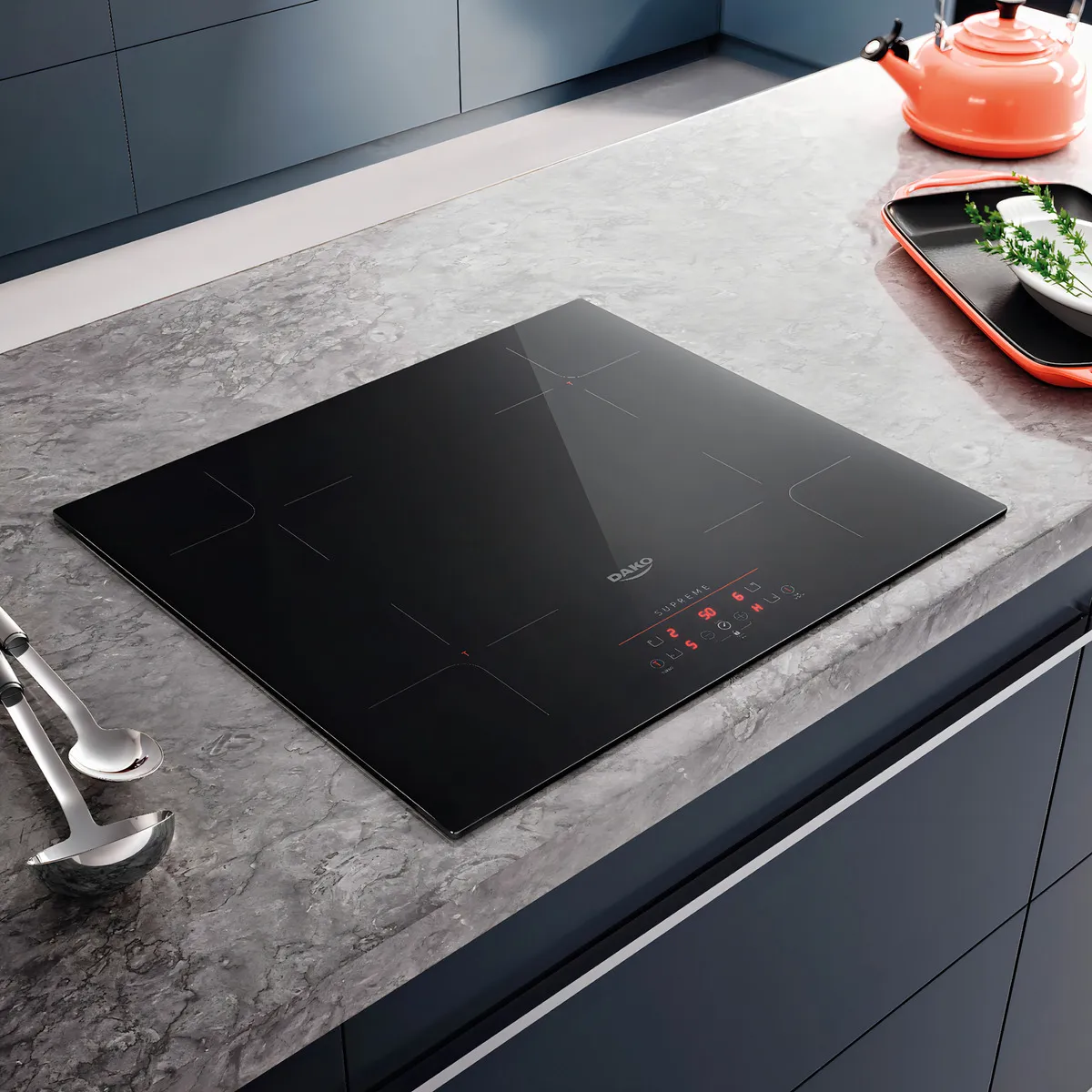 Cooktop de Indução 4 Bocas Preto com Trava de Segurança Dako Supreme 220V