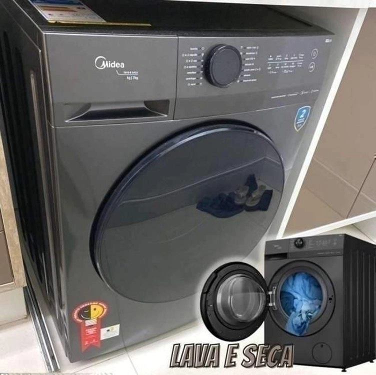 Lava E Seca 10,5kg Midea Healthguard Titanium Conectada