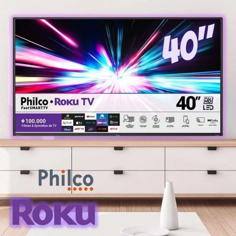 Smart Tv 40 Philco Ptv40m9gr2cgb Roku Tv Led Dolby Audio