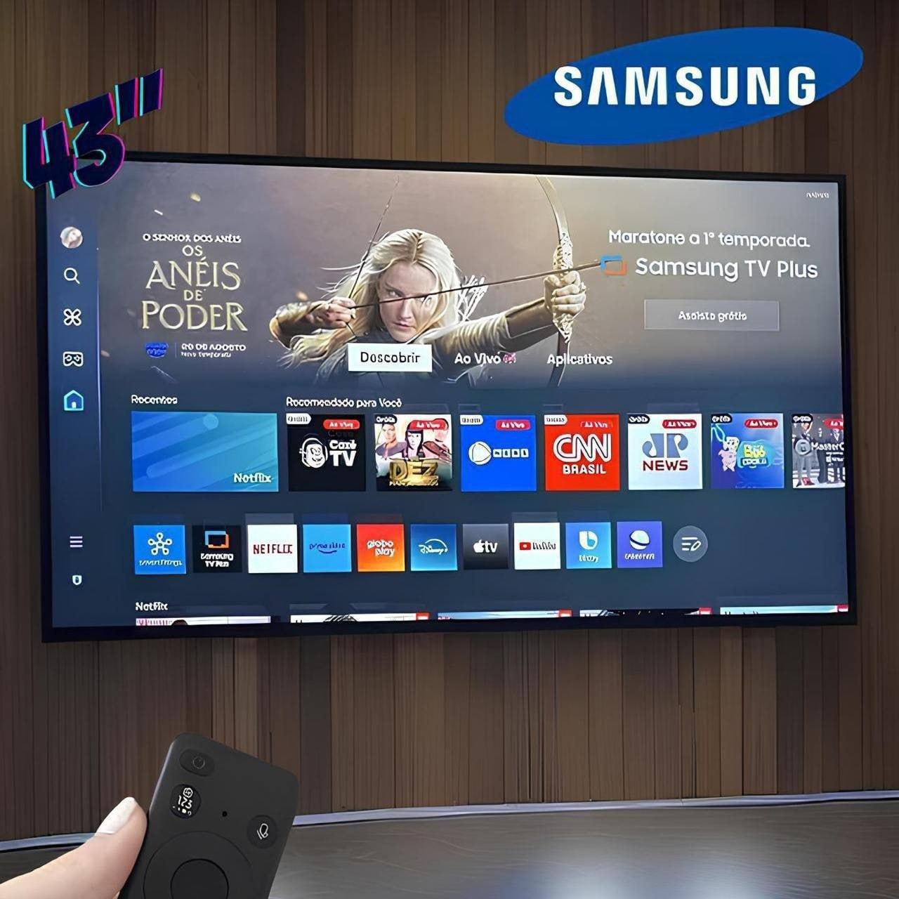Samsung Smart TV 43" Crystal UHD 4K 43DU8000 2024