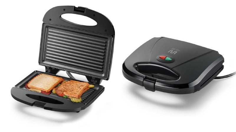 Sanduicheira Minigrill Gourmet 127V com 750W Chapa Dupla e com Revestimento Antiaderente Preta Multilaser - CE043