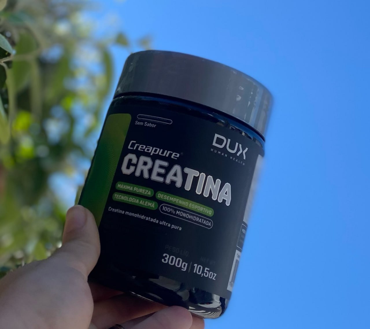 Creatina Monohidratada 100% Creapure Sem Sabor Pote 300g - Suplementação Academia, Ganho Muscular Hipertrofia, Força Energia Resistência, Suplementos Naturais - DUX HUMAN HEALTH