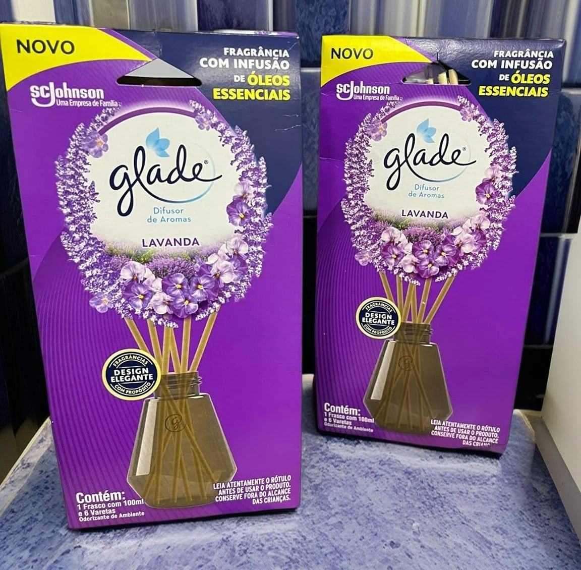 Glade Aromatizador de Ambiente, Difusor Aroma Lavanda, 100ml e 6 Varetas